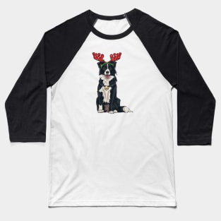 Border Collie Pet Christmas Dog Lover Owners Collie Mom Baseball T-Shirt